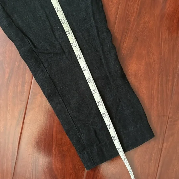 Vintage Ann Taylor 100% Linen Black trouser size S - Picture 7 of 7